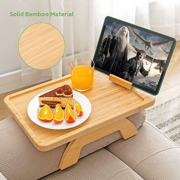 Bamboo Sofa Tray Home Decor Portable Folding