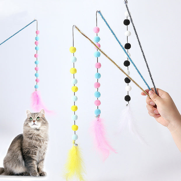 Pet Products String Wool Ball Feathers
